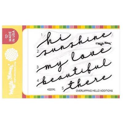Waffle Flower Stempel - Overlapping Hello Additions
